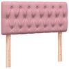 vidaXL Cama box spring con colch&oacute;n terciopelo rosa 90x210 cm