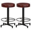 vidaXL Taburetes de barra de cocina 2 unidades cuero aut&eacute;ntico 52 cm