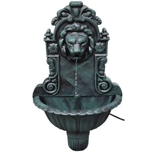 vidaXL Fuente de pared dise&ntilde;o cabeza de le&oacute;n