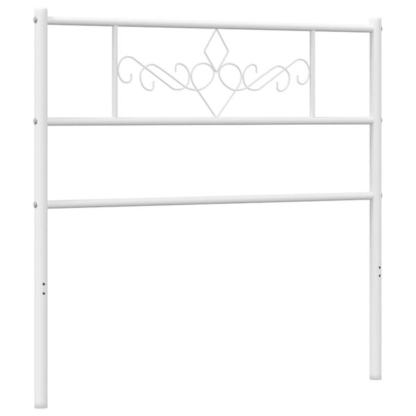 vidaXL Cabecero de metal blanco 90 cm