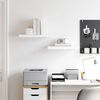 vidaXL Estante flotante de pared 2 uds MDF blanco brillo 50x23x3,8 cm