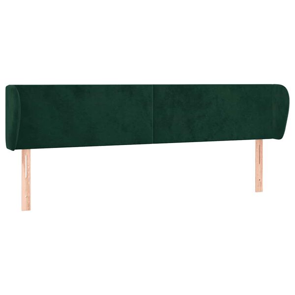 vidaXL Cabecero de terciopelo verde oscuro 183x23x78/88 cm