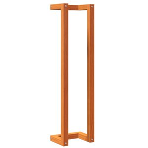 vidaXL Toallero de madera de pino maciza marr&oacute;n encerado 23x18x90 cm