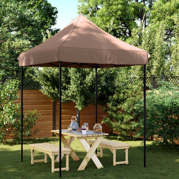 vidaXL Tienda de fiesta plegable Pop-Up marr&oacute;n 200x200x306 cm