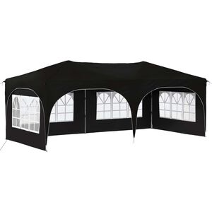 vidaXL Carpa Plegable para Fiestas Negro 575 x 288 x 245 cm