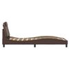 vidaXL Estructura de cama Viana sin colch&oacute;n cuero sint&eacute;tico marr&oacute;n 90x200 cm