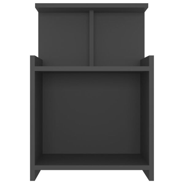 vidaXL Mesitas de noche 2 uds madera contrachapada gris 40x35x60 cm