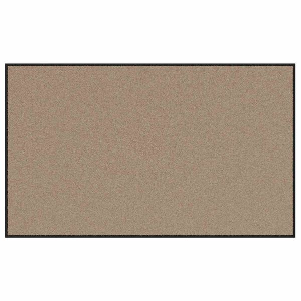 vidaXL Felpudo Otro Beige y Negro 90 x 150 cm Polipropileno y vinilo