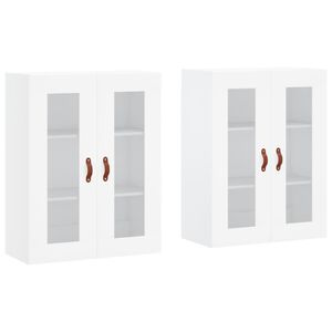 vidaXL Armarios de pared 2 uds madera de ingenier&iacute;a blanco