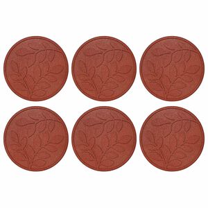 vidaXL Piedra decorativa 6 pcs Rojo &Oslash; 44 x 2 cm Goma