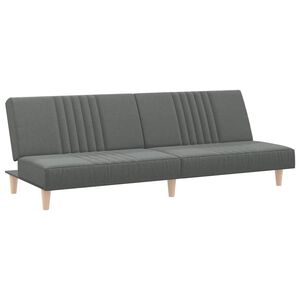 vidaXL Sof&aacute; cama de tela gris oscuro