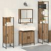vidaXL Juego de muebles de ba&ntilde;o 4 pcs Marr&oacute;n Madera contrachapada