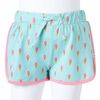 Pantalones cortos infantiles con cord&oacute;n menta claro 116