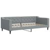 vidaXL Sof&aacute; cama sin colch&oacute;n tela gris claro 90x200 cm