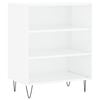 vidaXL Aparador madera de ingenier&iacute;a blanco brillante 57x35x70 cm