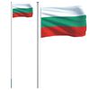 vidaXL M&aacute;stil y bandera de Bulgaria aluminio 6,23 m