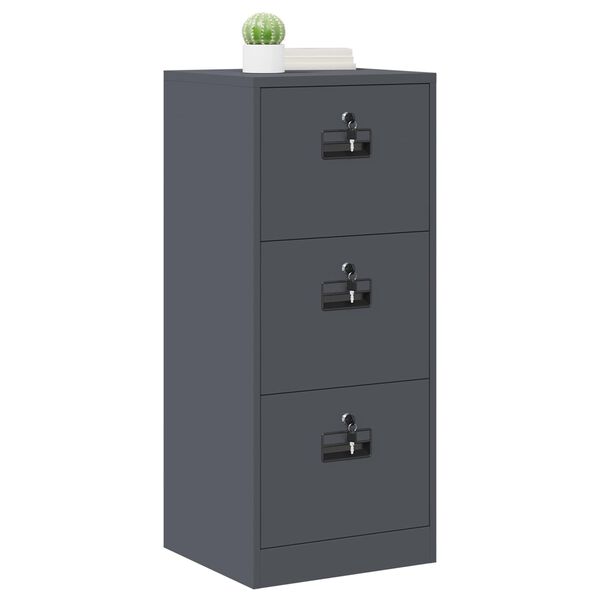 vidaXL Mueble archivador con caj&oacute;n Antracita 45,5 x 42 x 106,5 cm