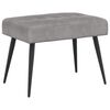 vidaXL Banco con tapicer&iacute;a con botones Gris Claro 60 x 40 x 45 cm