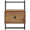 vidaXL Armario de Noche con caj&oacute;n 2 pcs Madera vieja 35 x 30 x 51 cm