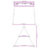 vidaXL Estructura columpio exterior ancho 206 x alto 185 cm