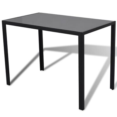vidaXL Conjunto de mesa y sillas de comedor 5 piezas negro