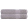 vidaXL Toallas FROGN 2 uds gris 100x200 cm 360 g/m&sup2;