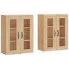 vidaXL Armarios de pared 2 uds madera de ingenier&iacute;a roble Sonoma