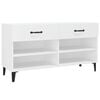 vidaXL Mueble zapatero madera contrachapada blanco 102x35x55 cm