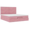 vidaXL Estructura de cama otomana colchones terciopelo rosa 160x200cm