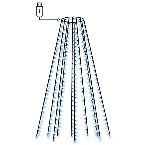 vidaXL Red de luces de &aacute;rbol de Navidad 300 LEDs azul 300 cm