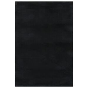 vidaXL Alfombra de pelo corto esponjoso suave lavable negra 160x230 cm