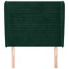 vidaXL Cabecero con orejas de terciopelo verde oscuro 103x23x118/128cm