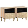 vidaXL Mesitas de noche 2 uds madera maciza de mango 40x33x46 cm