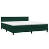 vidaXL Cama box spring con colch&oacute;n y LED terciopelo verde oscuro 180x220 cm