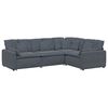 vidaXL Sof&aacute; modular con cojines terciopelo gris oscuro