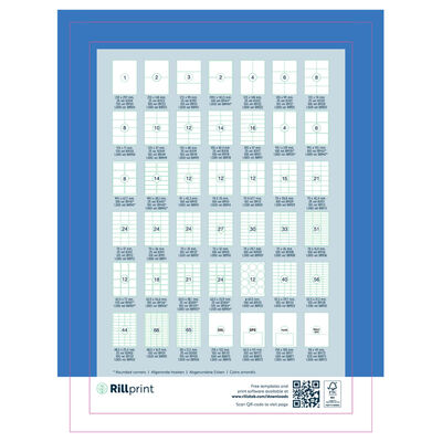 rillprint Etiquetas autoadhesivas 105x48 mm 1000 hojas blanco