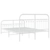 vidaXL Estructura cama sin colchón con estribo metal blanco 137x190 cm