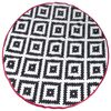 Bo-Camp Alfombra exterior Chill mat Falconwood redonda blanco negro 2m