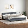 vidaXL Cama box spring con colch&oacute;n terciopelo gris oscuro 180x220 cm