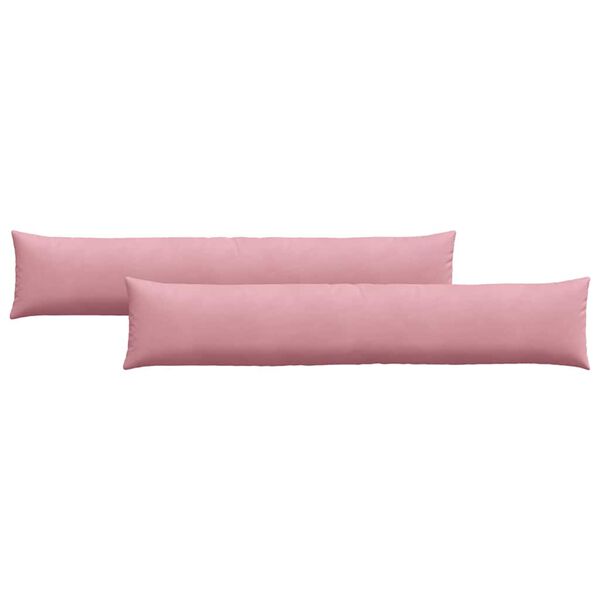vidaXL Cojines de sof&aacute; 2 pcs Rosa 200 x 40 cm Tela de pana
