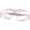 vidaXL Estructura de Cama con Mesitas Natural 100 x 220 cm