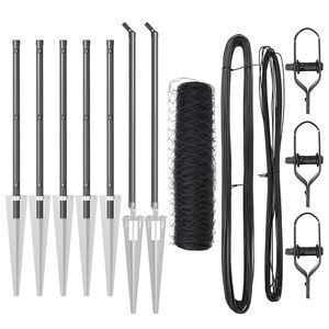 vidaXL Poste de Valla Gris