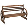 vidaXL Banco de jard&iacute;n madera maciza de abeto 112 cm