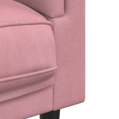 vidaXL Sofá con cojines 2 plazas terciopelo rosa