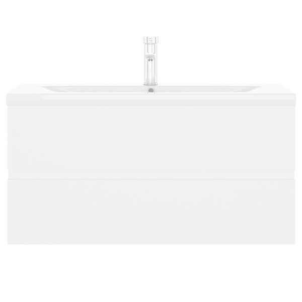 vidaXL Mueble con lavabo madera de ingenier&iacute;a blanco