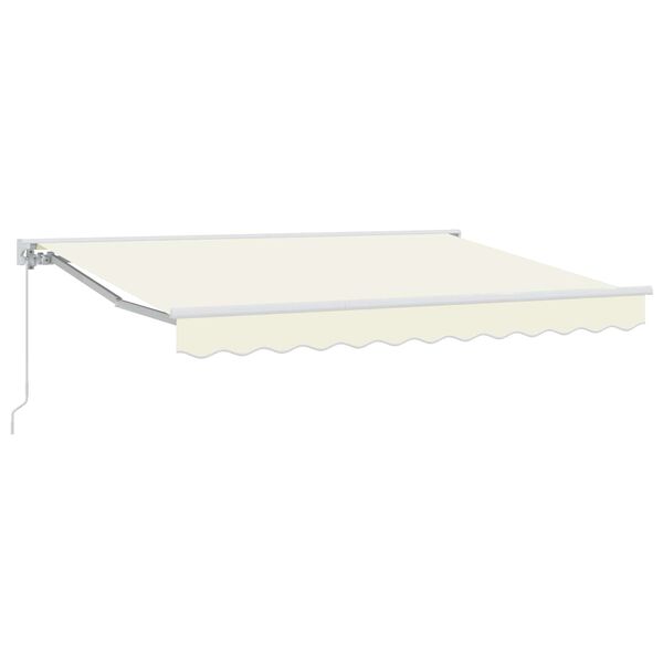 vidaXL Toldo retr&aacute;ctil manual Crema 3 x 2,5 m