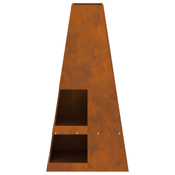 vidaXL Hoguera Marrón 50 x 50 x 100 cm Acero