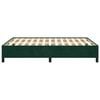 vidaXL Estructura cama sin colch&oacute;n terciopelo verde oscuro 140x190 cm