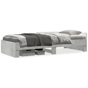 vidaXL Estructura de cama madera de ingenier&iacute;a gris hormig&oacute;n 100x200cm
