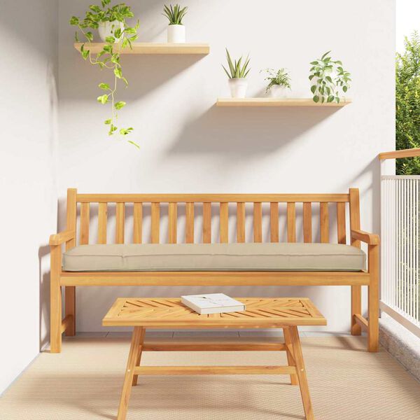 vidaXL Coj&iacute;n para palet Beige 180 x 40 x 8 cm Tela Oxford